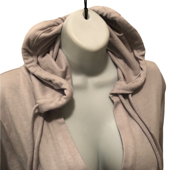 Fabletics Kennedy Sporty Hooded Romper Sz L V~Neck Soft Heather Gray Thumb Holes - Picture 4 of 8